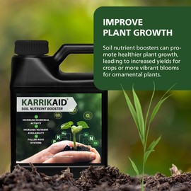 KARRIKAID Soil Nutrient Booster Premium Plant Nutrition Formula for Lush Gardens Promotes Growth Blooms and Soil Vitality Root Stimulator for Plants - 32 fl oz