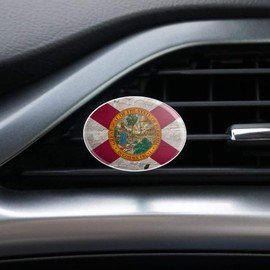 Rustic Florida State Flag Distressed USA Car Air Freshener Vent Clip