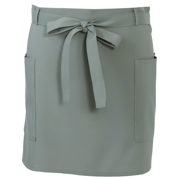 Seven Uniforms GT7008 Under Waist Apron, Short Apron, gray (light
