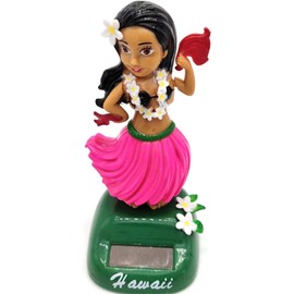 Jizlan 1Pc Hawaiian Girl Dashboard Doll Girl Dashboard Hawaii Dancing for Car Figurines for Home Decor Mini,Dolls Accessories