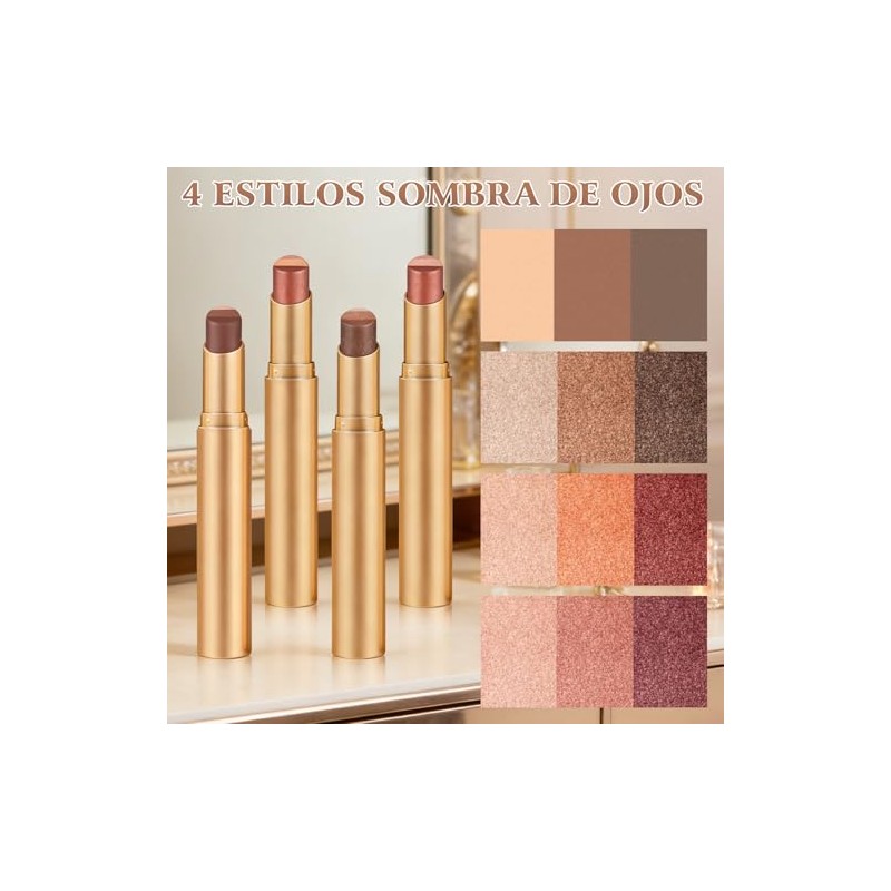 Nuevo 3-in-1 Easy Eyeshadow Stick，Barra de Sombra de Ojos 3