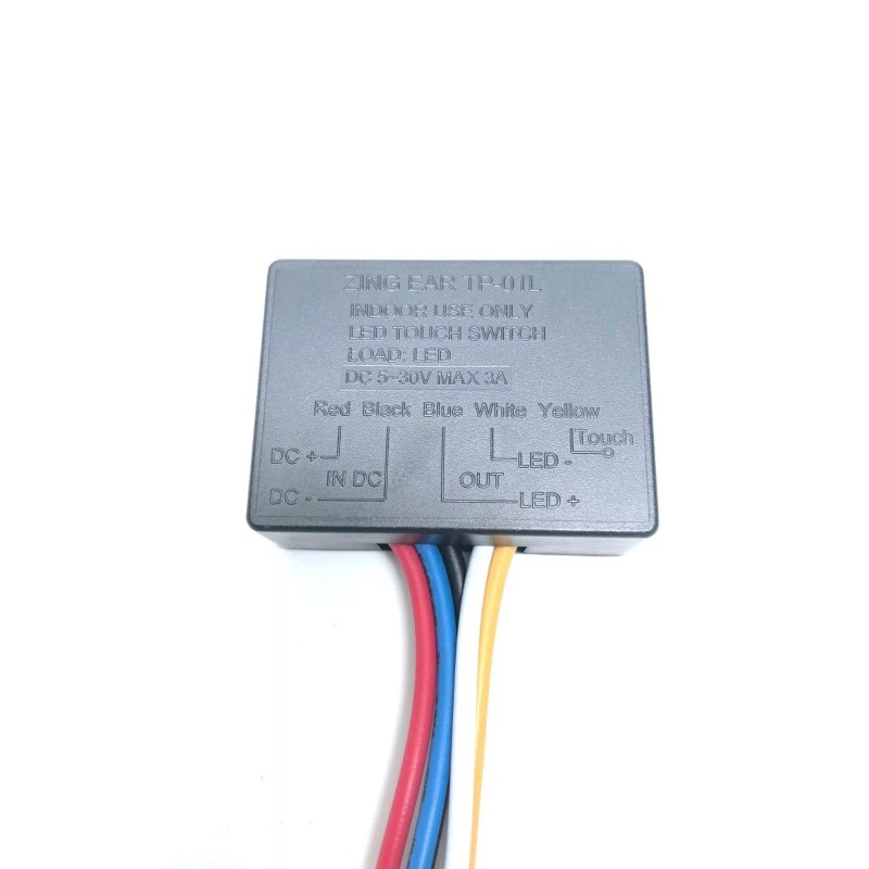 Zing Ear TP-01L LED Low-Med-Hi DC Touch Light Lamp Switch