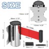 PATIKIL Fixed Wall Mount Retractable Barrier Tape, 9.84 Feet Fixed