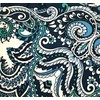 Serafina Home Boho Shower Curtain, Navy Teal White Mandala Floral