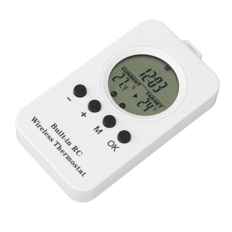 Wireless Plug in Thermostat LCD Remote Control Digital Display Temperature