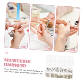 Healvian Flatback Crushed Diamond Nail Decoration Ab Color Special-Shaped Manicure Gems for Nail Art Strong and Manicure Decor