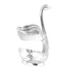 Coffee Spoon Holder Elegant Swan Shaped Alloy Mirror Polish Rich