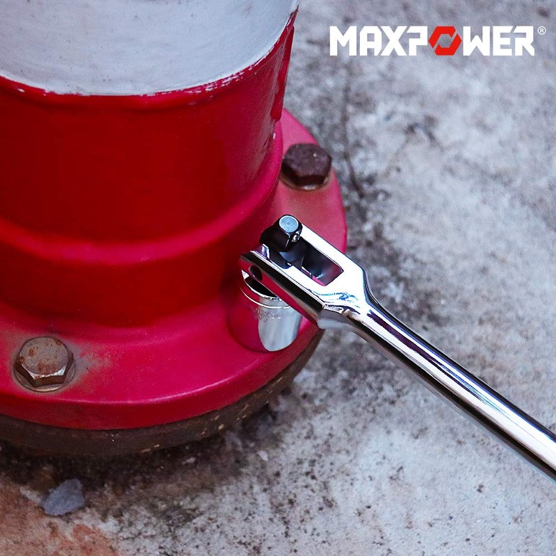 MAXPOWER 1/2-Inch and 3/8-Inch Drive Dual-Drive 18-Inch Breaker Bar Flex