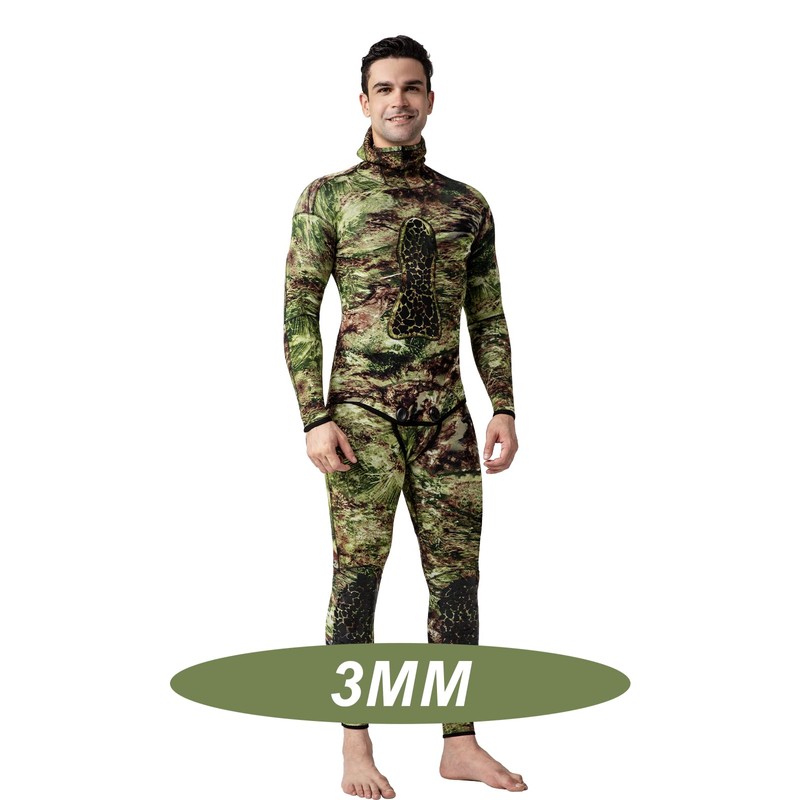 FLEXEL Men Spearfishing Premium Camouflage 3mm 5mm CR Neoprene Wetsuit