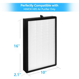 Breabetter 2-Pack H05 Replacement Filter Compatible with HIMOX H05 Purifier Only, 3-in-1 Filtration Filter