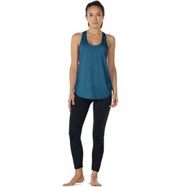 icyzone Workout Tank Tops for Women - Athletic Yoga Tops, Racerback Running Tank Top (L, Denim)