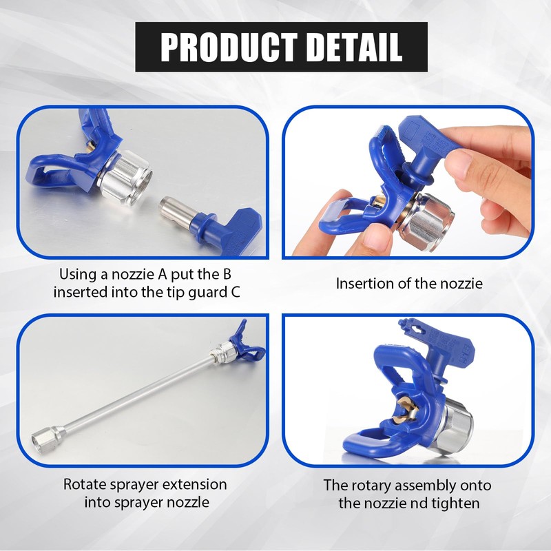 Lanties 9 Pieces Paint Sprayer Airless Reversible Spray Tip Nozzles