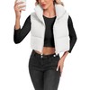 Cityork Women's Cropped Puffer Vest Lightweight Sleeveless Warm Vests For