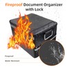 Fireproof Document Organizer Bag with Lock - Waterproof File Storage