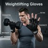 Weight Lifting Gloves with Wrist Support Full Palm Grip Black