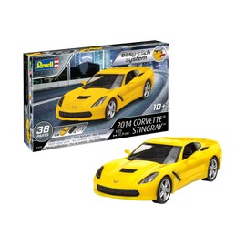 Revell 07449 7449 07049 7049 1:25 2014 Corvette Stingray (Easy-Click) Plastic Model Kit, Multicolour, 1/25