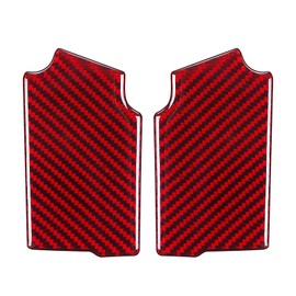 YAMUDA Compatible with 2PCS Carbon Fiber Sticker Car Door Handle Decoration Protection Accessories for Mustang 2015-2020(Red)