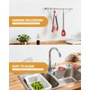Spaghetti Spoon and Pasta Tong with Teeth and Drain Holes,