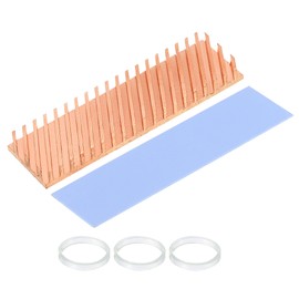 MECCANIXITY Copper Heatsink 70x20x6mm with Thermal Pad and Rubber Ring for M.2 SSD Module, PC, Laptop Cooler 1 Set