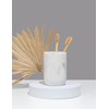 Essentra Home White Marble Toothbrush Holder | Small Toothbrush &