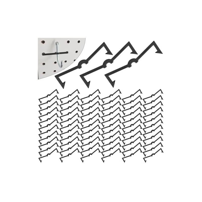AccEncyc Black Peg Locks Plastic Pegboard Hook Locks Pegboard Display