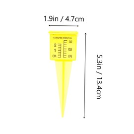 CIYODO Lawn Rain Gauge Stake 5pcs Rain Gauges Outdoor Water Measuring Scale for Gardening