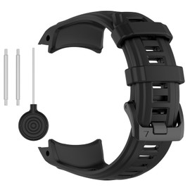 MOTONG Compatible with Garmin Instinct 3 45mm Replacement Band - Repalcement Silicone Wrist Watch Strap Band Compatible with Garmin Instinct 3 45mm(Black)