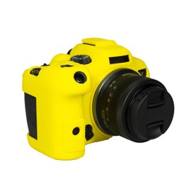 STSEETOP Camera Case for Canon R7 - Protective Silicone DSLR Skin Cover, Detachable Cage, Shockproof, Dustproof (Yellow)