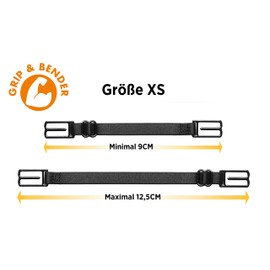 GRIP&BENDER Mask Holder (4 Pieces Extra Short) Elastic Mask Holder with Metal Hooks to Relieve Ears Over Neck and Back of Head, Non-Slip Mask Extension