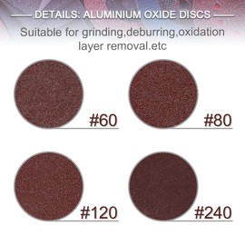 sourcing map Sanding Discs 2 Inch Sandpaper Roll Lock Sanding Set Sanding Pads Set for Random Orbital Sander Pack of 80