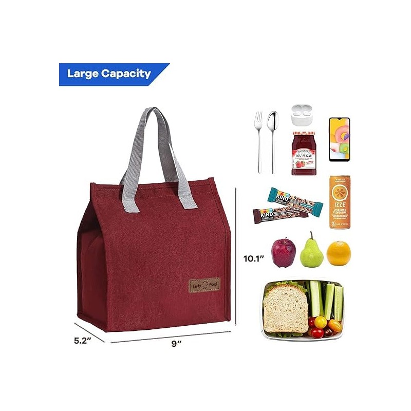 GATG Insulated Lunch Tote - Leakproof Lunch Cooler Bag for