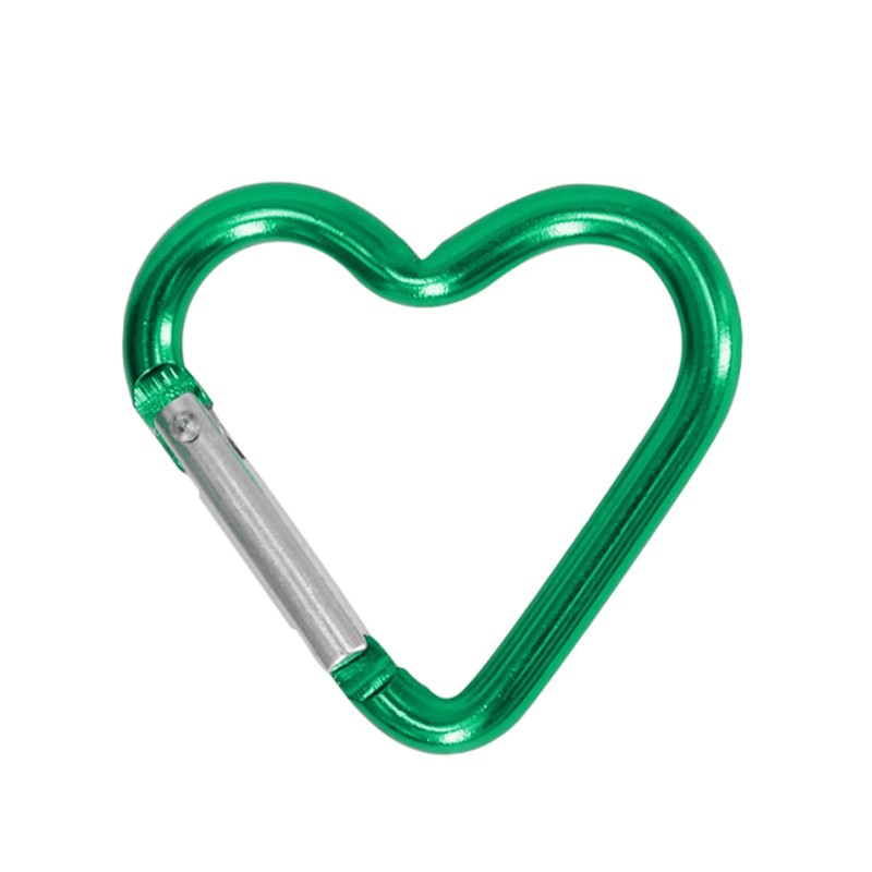 Heart Shaped Carabiner Clip Aluminum Alloy Keychain Clip Spring Snap