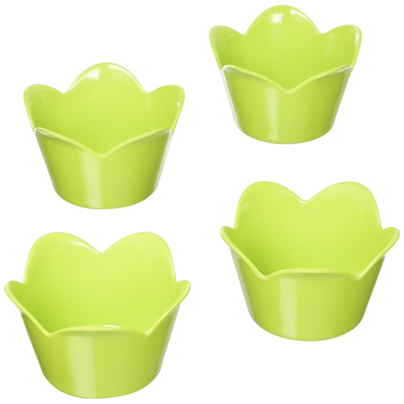 Zak Designs Rose 0204-9990 4 Schälchen 8 cm, Grün