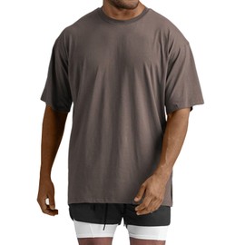 Men's Oversized Workout T-Shirts Lightweight Quick Dry Short Sleeve Tshirts Crew Neck Loose Fit Athletic Tops