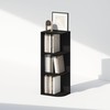 Furinno Reed 3-Tier Space Saving Corner Storage Display Shelf, Blackwood