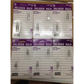 AURA JC halogen bulbs 50W G4 6.35mm 12V  6 - 2-pks (12 bulbs)