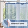 MitoVilla Blue Small Stall Shower Curtain 36 x 72, Narrow