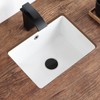 Small Undermount Bathroom Sink 16 Inch White Rectangular Porcelain Ceramic