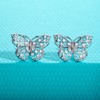 AnuClub Butterfly Moissanite Stud Earrings D Color VVS1 925 Sterling