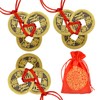 Fengshuisale 3 PCS Ancient Chinese Fortune Brass Coins Fengshui I-Ching