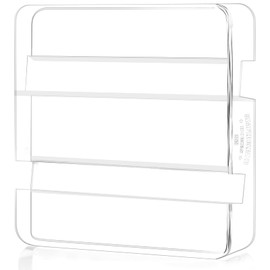 Clear Acrylic Phone Stand - Simple, Portable and Compact Small Cell Phone Base Holder for Desk Kitchen Counter Bedside Table, Universal Compatible with Most Mobile Phones