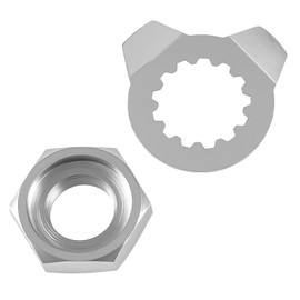 FUSCH Front Sprocket Holder Nut & Lock Washer Compatible with Yamaha Raptor 660R YFM660R 2001 2002 2003 2004 2005 Replace#:90215-21256 90179-18020