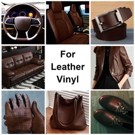 Dark Brown Leather Recoloring Balm, Leather Repair Kit for Furniture, Leather Scratch Remover, Leather Color Restorer for Couch, Car Seats, Shoes - Repair Leather Dye for Scratched and Faded Leather