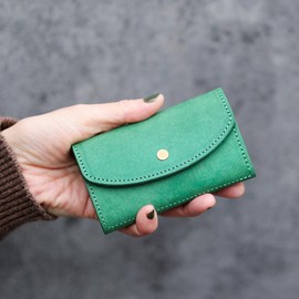 AURAMU MARGOT LUIGI Key Case, Italian, Leather, Coin Purse, Genuine Leather, Women's, Men's, Smart Key Compatible, Wallet, Coin Case, Made in Japan, Soleil