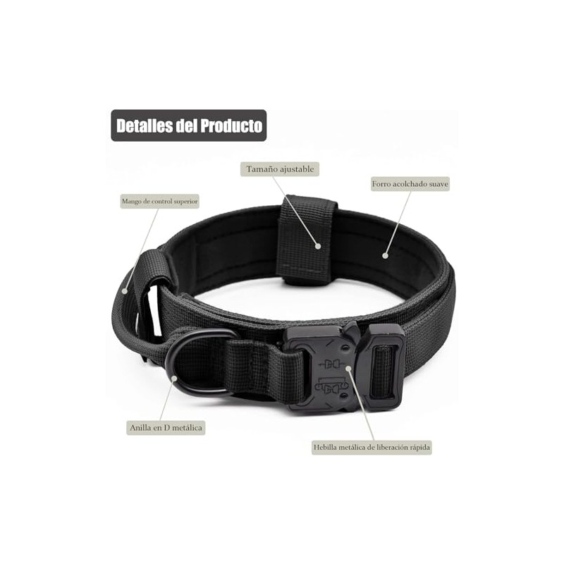 Collar de perro Táctico, Collar de Perro de Nailon Militar