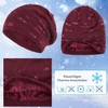 Compagno Women's Winter Hat with Sequins Warm Lined Beanie Knitted
