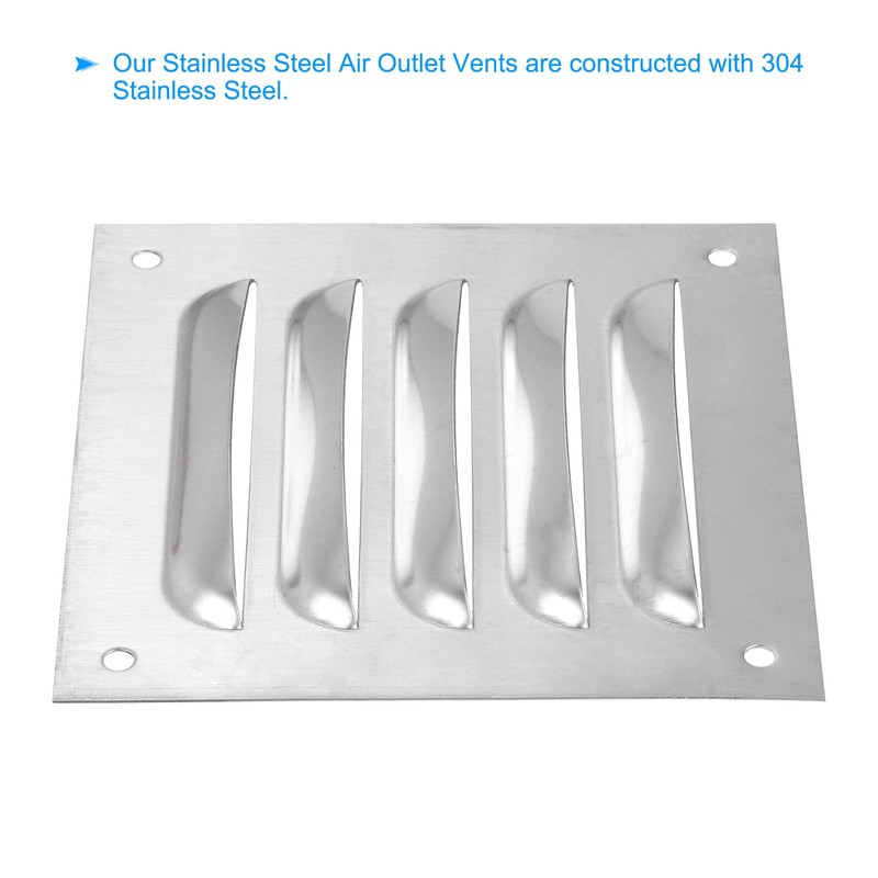 PATIKIL 125mm x 125mm Vent Cover 304 Stainless Steel Screen