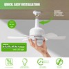 Socket Ceiling Fan Light with Remote and 1 Socket Extender,