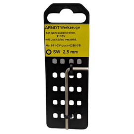 ARNDT Germany 2.5mm Security Hex Key | Allen Key Double Holes | Hexagonal Security Key Chromium Vanadium Steel