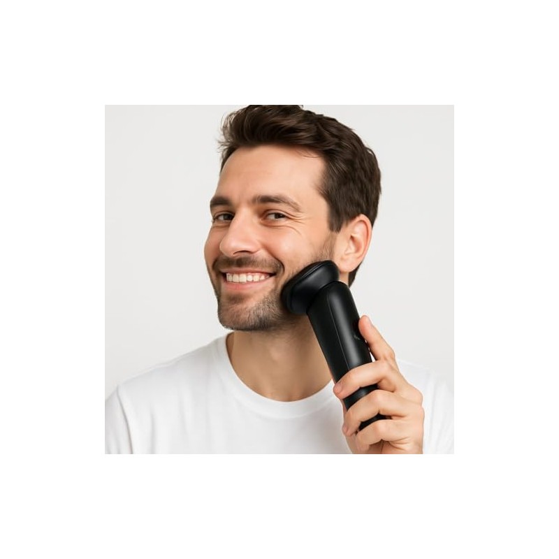 Rasuradora Eléctrica, 3 Cabezales Independientes, 360 Grados, Recargable USB, Negro